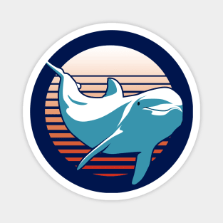 Retro Dolphin Magnet